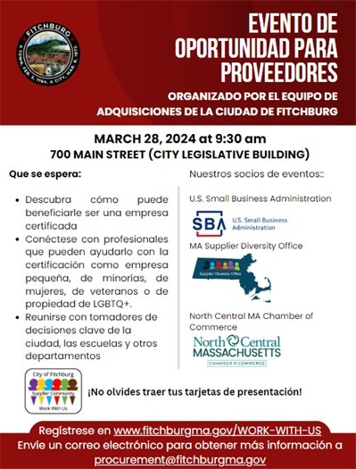 Supplier Opportunity Event Flyer - Spanish