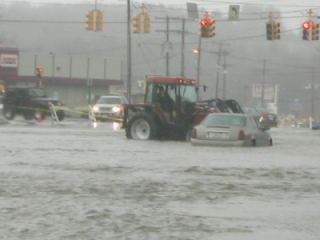 Flooded street